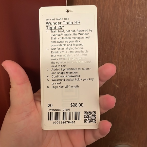 NWT Lululemon Wunder Train High-Rise Tight 25” - Picture 9 of 11